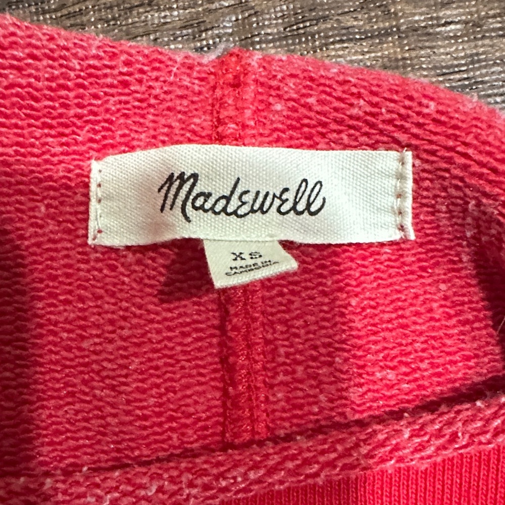 Madewell Vibrant Red Funnel Neck Sweatshirt - Picture 2 of 3